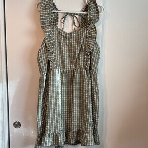 Plaid Ruffle Dress